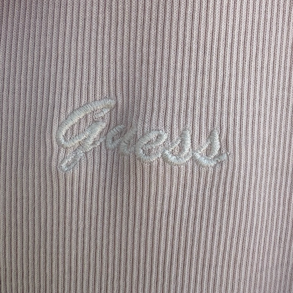Guess Ribbed Short Sleeve Color Rafina Polo Size XL - Picture 2 of 6